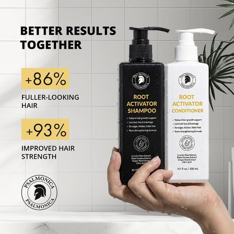 Hair Growth Shampoo and Conditioner Set: Sulfate Free Hair Growth Root Activator Thickening Shampoo for Hair Loss and Thinning Hair - Hair Loss RegrowthTreatments for Women Men