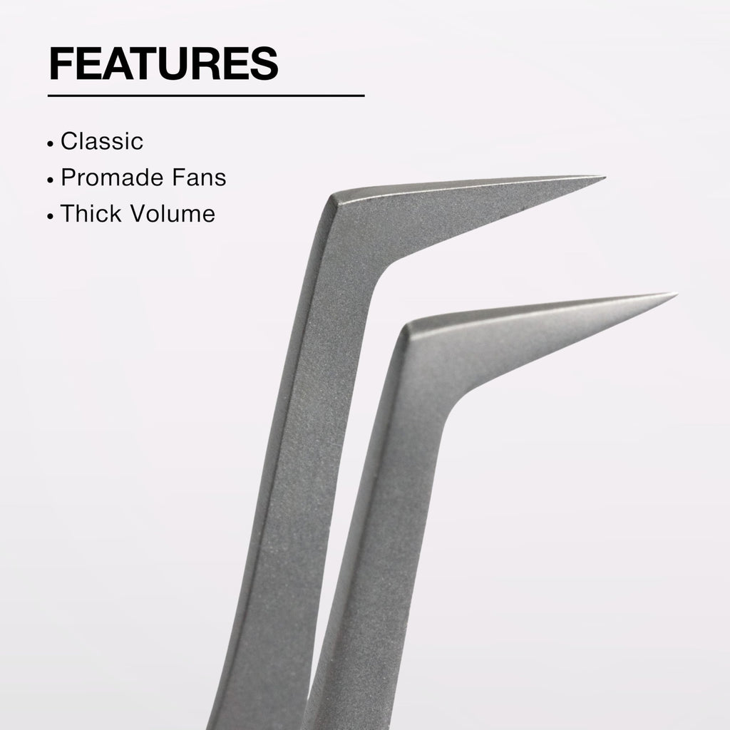 Curacoro Lash Tweezers, LashSmith L-Shaped Tweezer - StarBorn