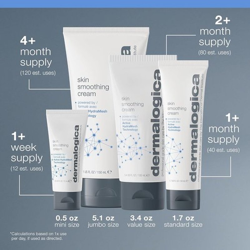 Dermalogica Skin Smoothing Cream - Hydrating Face Moisturizer with Vitamin C & E - 48-Hour Hydration