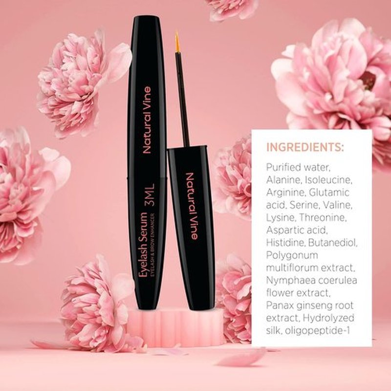 Skiennix Natural Vine Eyelash Growth Serum - Vegan Formula for Longer, Fuller Lashes | 3mL Supply