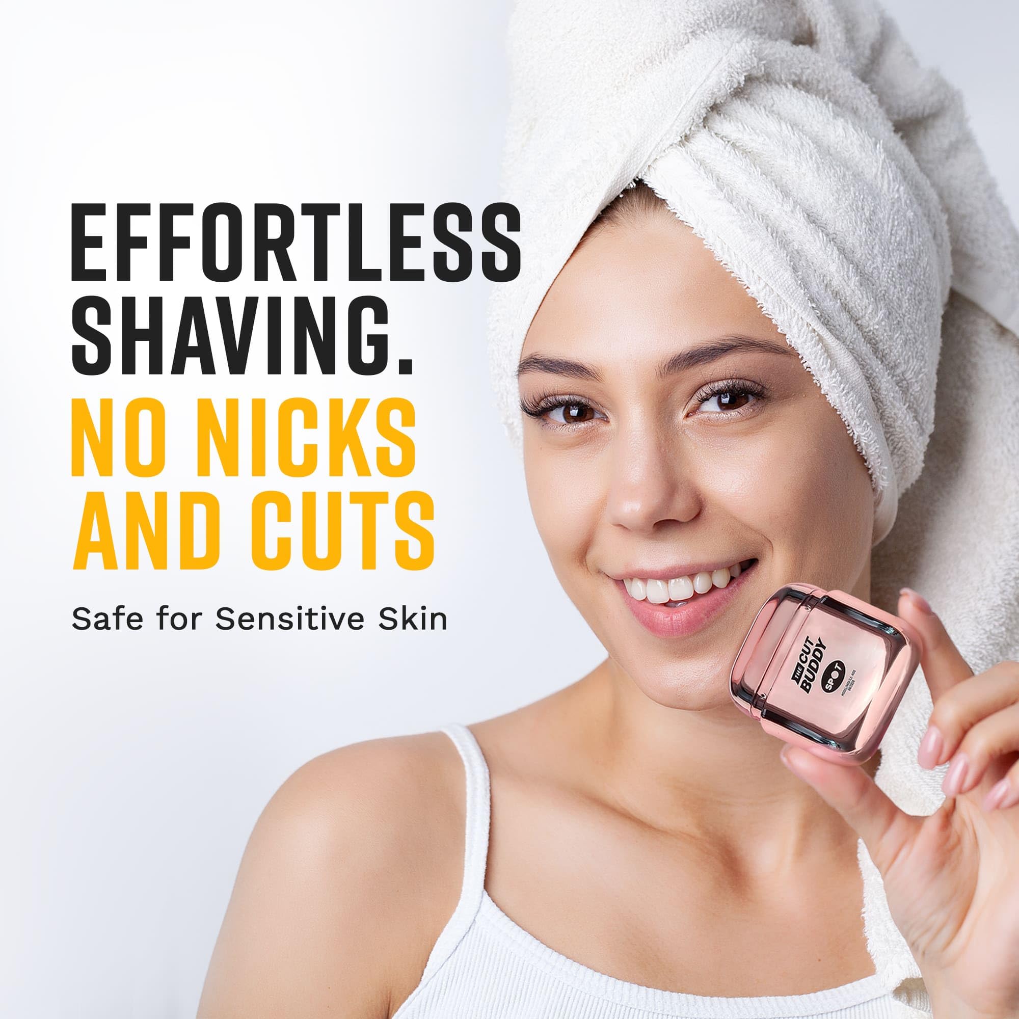 The Cut Buddy The SPOT Electric Shaver for Women, Wet & Dry Bikini Razor, Cordless Hair Removal for Legs & Face, 1 Unit, Rose Gold - Metallic