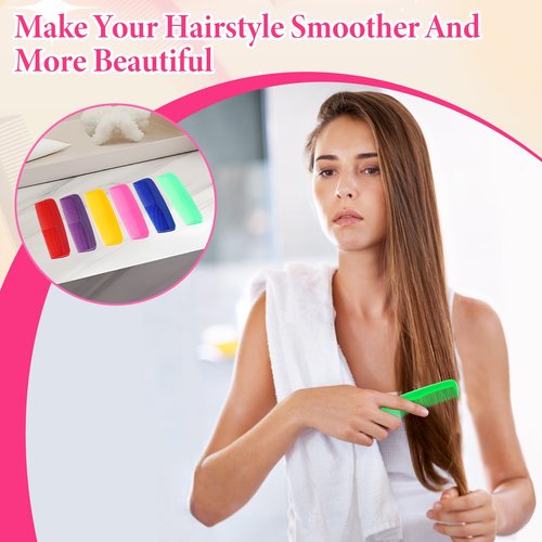 NICEMOVIC 120 Packs Hair Comb Bulk Set, Pocket Travel Hair Combs for Women and Men, Colorful Coarse and Fine Tooth Comb, Individually Wrapped Bulk Comb for Homeless Hotel Shelter Nursing Home Charity