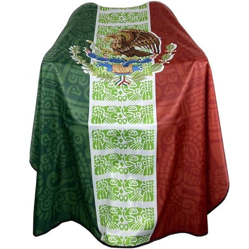 Barber Capes for Men Hair Cutting Capes Salon Stylist Capes with Snaps Waterproof Professional Large Barber Hairdresser Gown Cape- 63”× 56”(MEXICO FLAG)