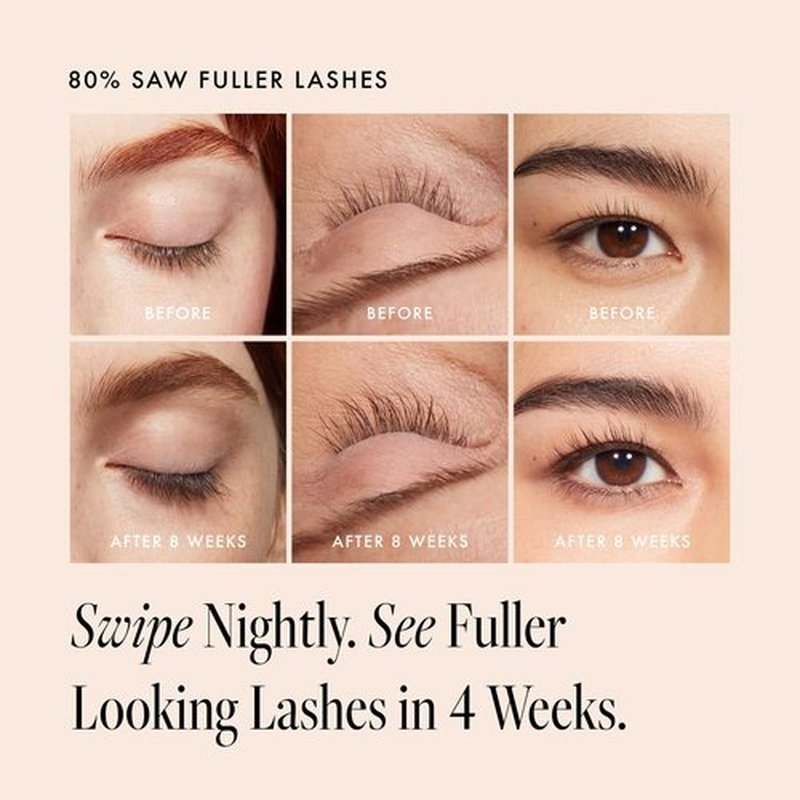 Borboleta Lash Serum - Enhance Natural Eyelashes for Length, Thickness & Fullness | Full Size, 3 Month Supply