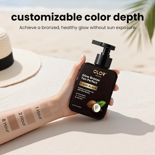 Skiennix Self Tanning Lotion - Natural Shea Butter & Coconut Oil Formula for Sensitive Skin | Customizable Medium Dark (5.07 fl oz)