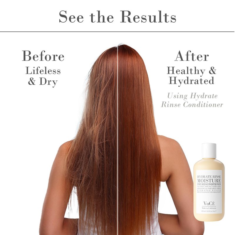 VoCÊ Haircare Natural Hydrating Conditioner - Deep Moisturizing, Anti-Frizz Formula | Vegan, Sulfate-Free, 8.5 oz