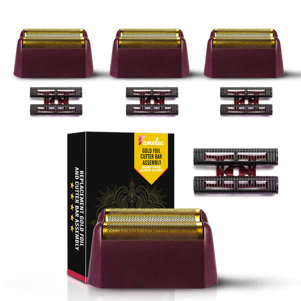 FAMELEC for Wahl Shaver Foil Replacement Professional 5 Star Series Finale Shaver, Fit for Wahl Super Close Replacement Foil 7031-100 7043-100, Razor Foil for Wahl Electric Razor (4 Pack)