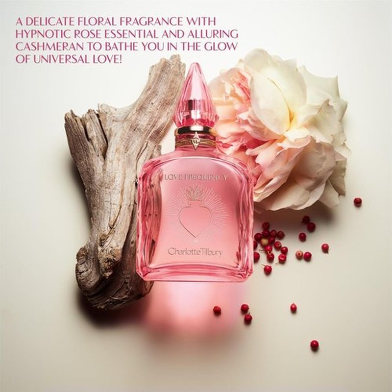 Charlotte Tilbury Love Frequency Eau De Parfum - Pheromone-Infused Floral Fragrance - Long-Lasting with Patchouli, Musk & Rose Notes