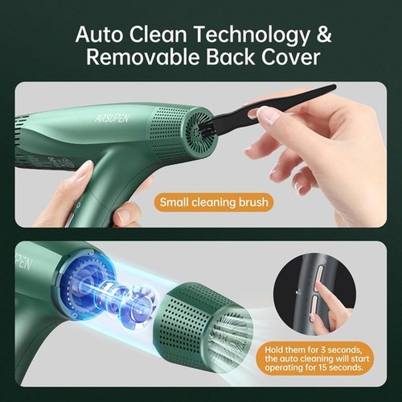 Skiennix Compact Negative Ion Hair Dryer - Lightweight, Foldable Design with Diffuser | Fast Drying for All Hair Types