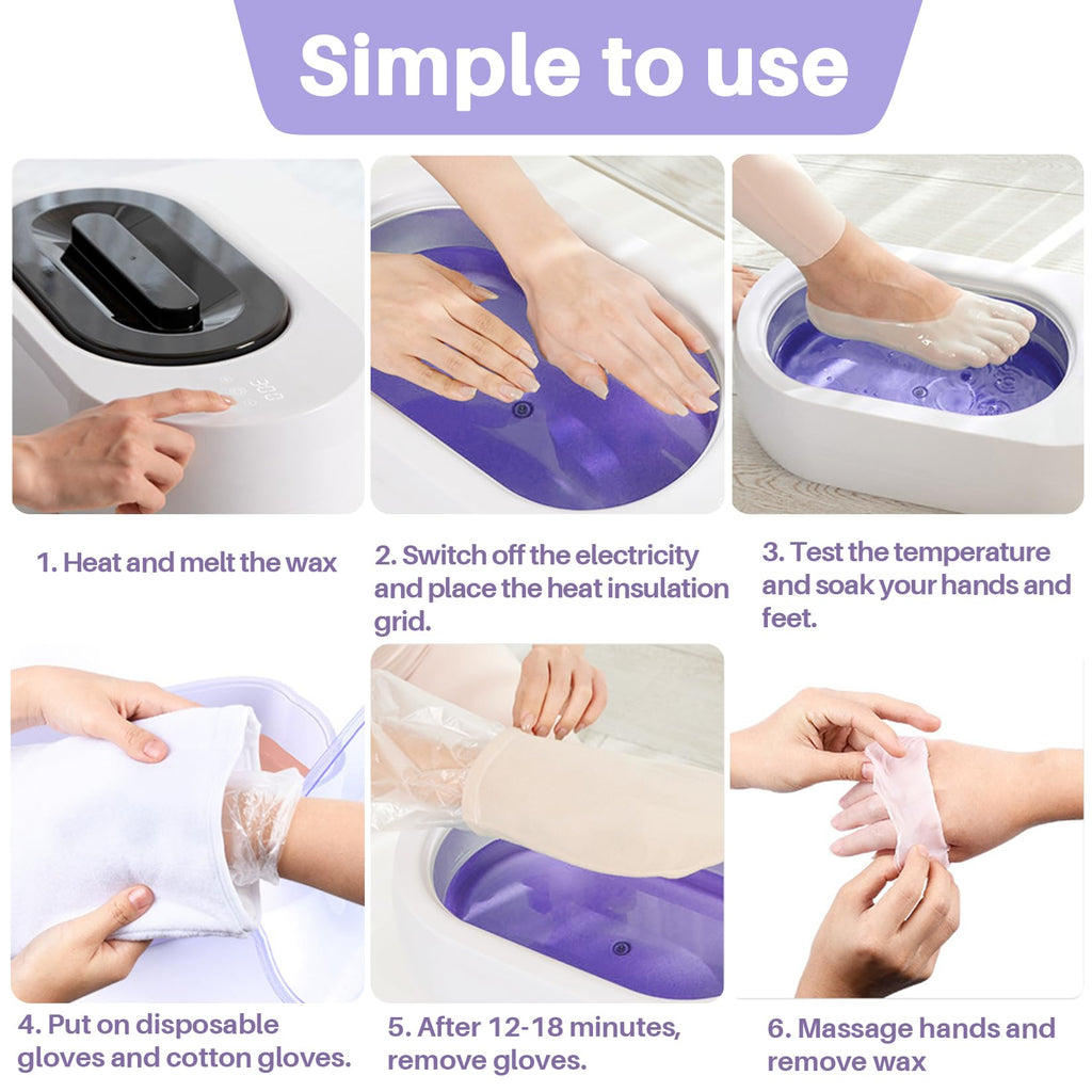 MAQIHAN 2 Pack Lavender Paraffin Wax Refills - Wax for Hand and Foot Spa