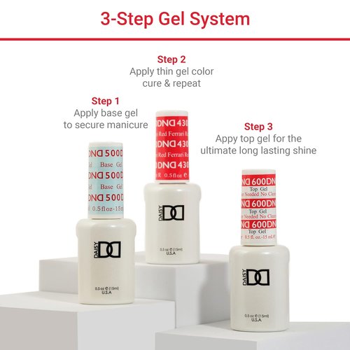 DND Gel Polish Set - Yellow Collection | UV/LED Gel & Air Dry Nail Lacquer Duo, 0.5 Fl Oz Each