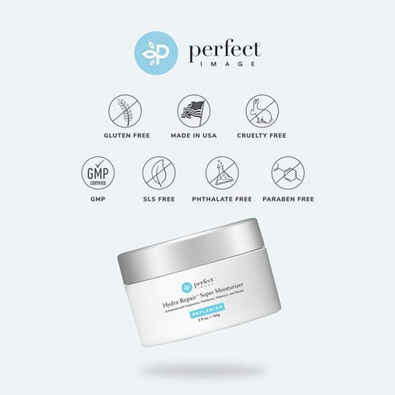 Perfect Image Hydra-Repair Super Moisturizer, Hyaluronic Acid Face Moisturizer for Women and Men, Facial Moisturizer with Vitamin E and Shea Butter, 2 fl oz. (60g)