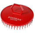 Bossman Scalp Massager & Shampoo Brush - 3 Inch Red Exfoliator for Hair & Beard Care with Firm Bristles