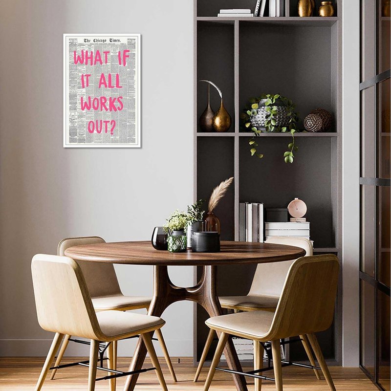 Drimiler Retro Newspaper Poster - Positive Affirming Quote Canvas Wall Art | 8x12in Unframed