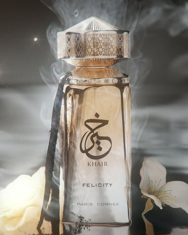 Paris Corner Khair Felicity Perfume - 3.4 Fl Oz | Sparkling Unisex Fragrance with Champagne, Cassis, Rose, Vanilla, Musk