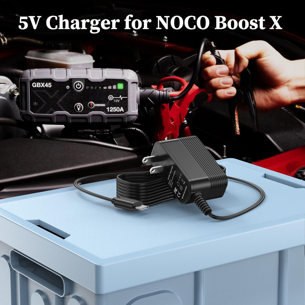 Charger for NOCO Boost X GBX155 GBX75 GBX55 GBX45 Sport Battery Jump Starter Power Cord for NOCO Boost Jump Starter Power Supply Jump Starter Box Charging Cable