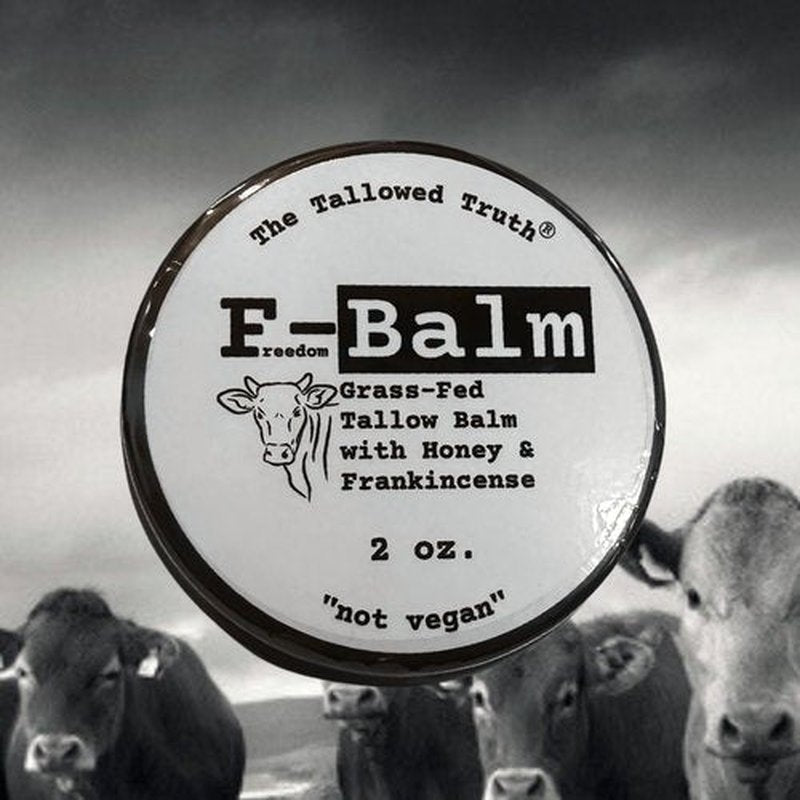 The Tallowed Truth F-Balm Tallow – Grass-fed, Grass-finished Tallow – 5 Ingredients Only – Canadian-made All Purpose Tallow Balm – Made in Canada – Tallow for Face & Body (2 oz (1-Pack), Original)