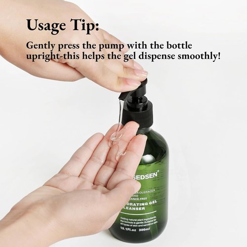 Skiennix Hydrating Face Wash - Foaming Facial Cleanser with Green Tea | Fragrance-Free, 10.1 Fl Oz