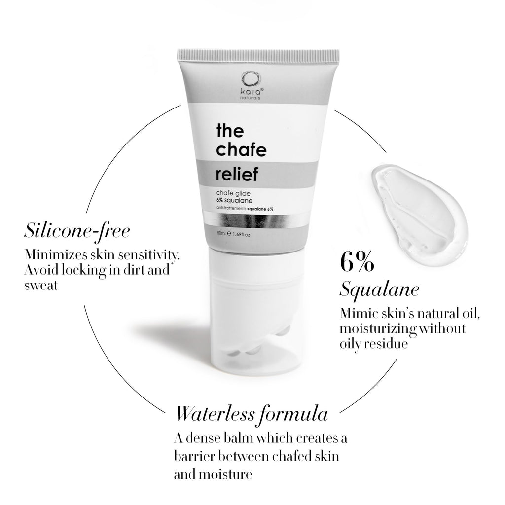 Kaia Naturals the takesumi bright® the chafe relief – Anti-Chafing Balm with 6% Squalane for Friction Protection and Skin Irritation Relief, Fragrance-Free, Waterless Formula 50ml/1.69 Fl oz