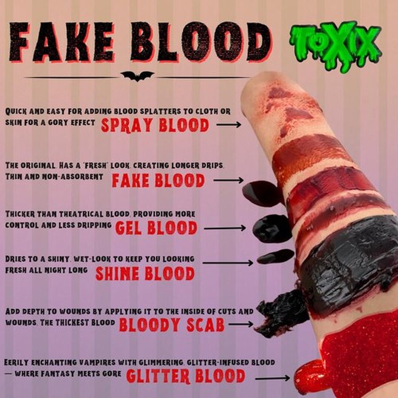 Fake Blood and Liquid Latex 16 Oz - Combo Kit - for Adults and Kids, Vampire Blood, Ideal for Artwork, Theater and Cosplays, 2 Full Pints