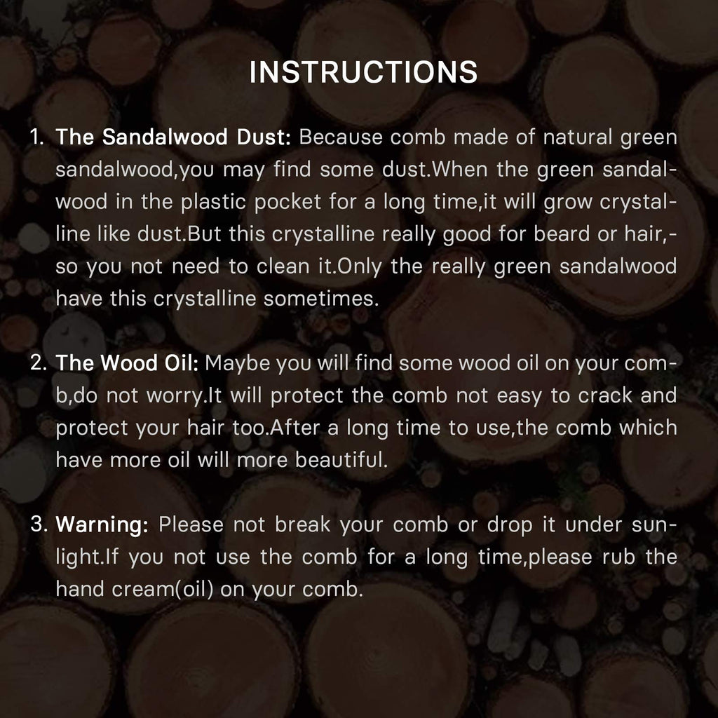 Menesia Folding Wooden Beard Comb for Men