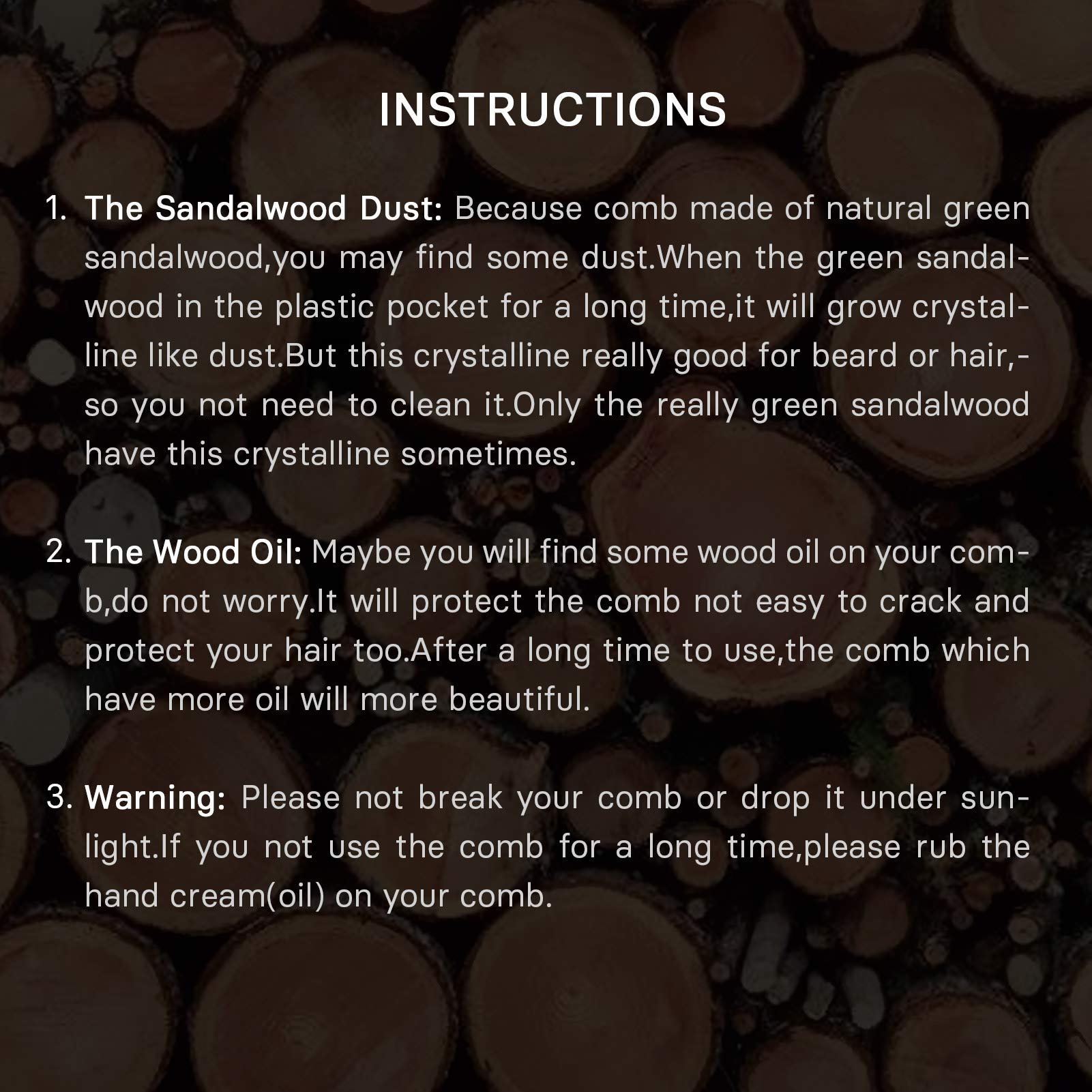 Menesia Folding Wooden Beard Comb for Men