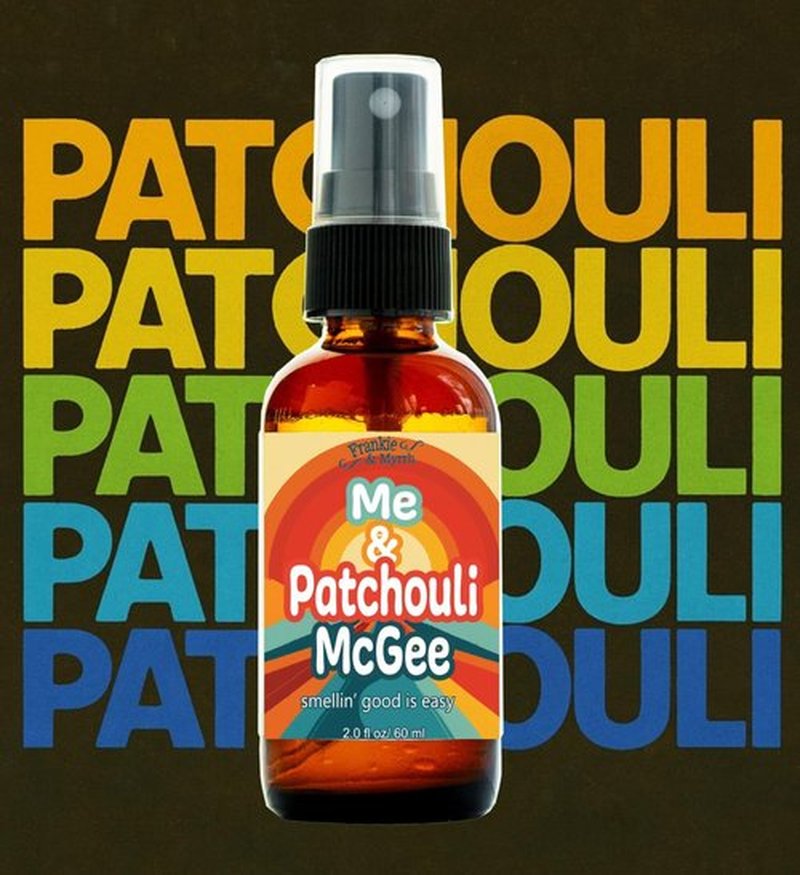 Frankie & Myrrh Aromatherapy Spray - Patchouli Orange Vanilla (2 Fl Oz) + Sticker Pack & Gift