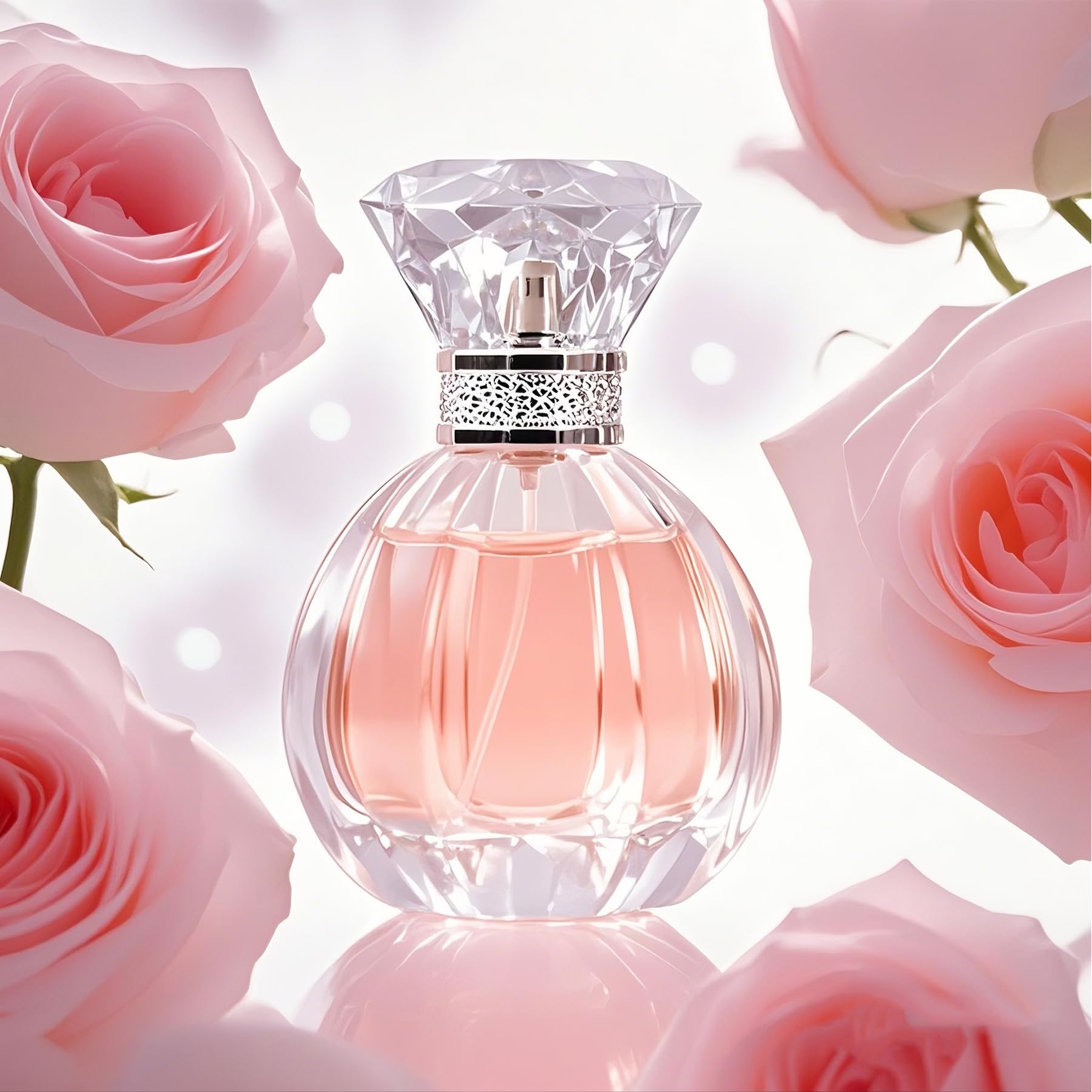 Fresh Floral Perfume for Women - Everyday Office Fragrance Wear, Light & Sweet Non-Powdery Scent, 1.7oz/50ml Eau de Parfum Spray (Rose)