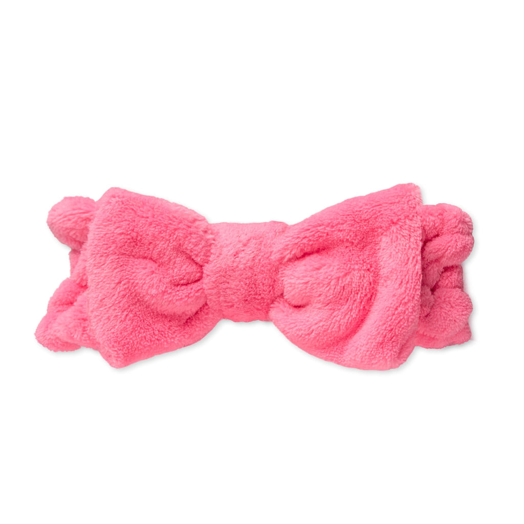 Bliss Women's Microfiber Towel Headband - Spa Headband for Washing Face, Skin Care, Makeup, and Messy Hair Wrap - Preppy Stuff Shower Hair Accessories for Women (Pink, 1 pack)