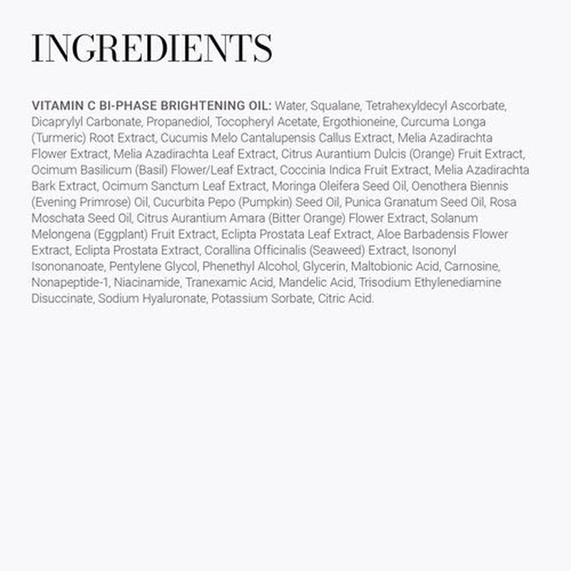 Meaningful Beauty Vitamin C Bi-Phase Brightening Oil, Lightweight Facial Oil for Radiance and Hydration, Vitamin C Serum with Antioxidants, Anti Aging Skin Care for Women, 0.33 Fl Oz