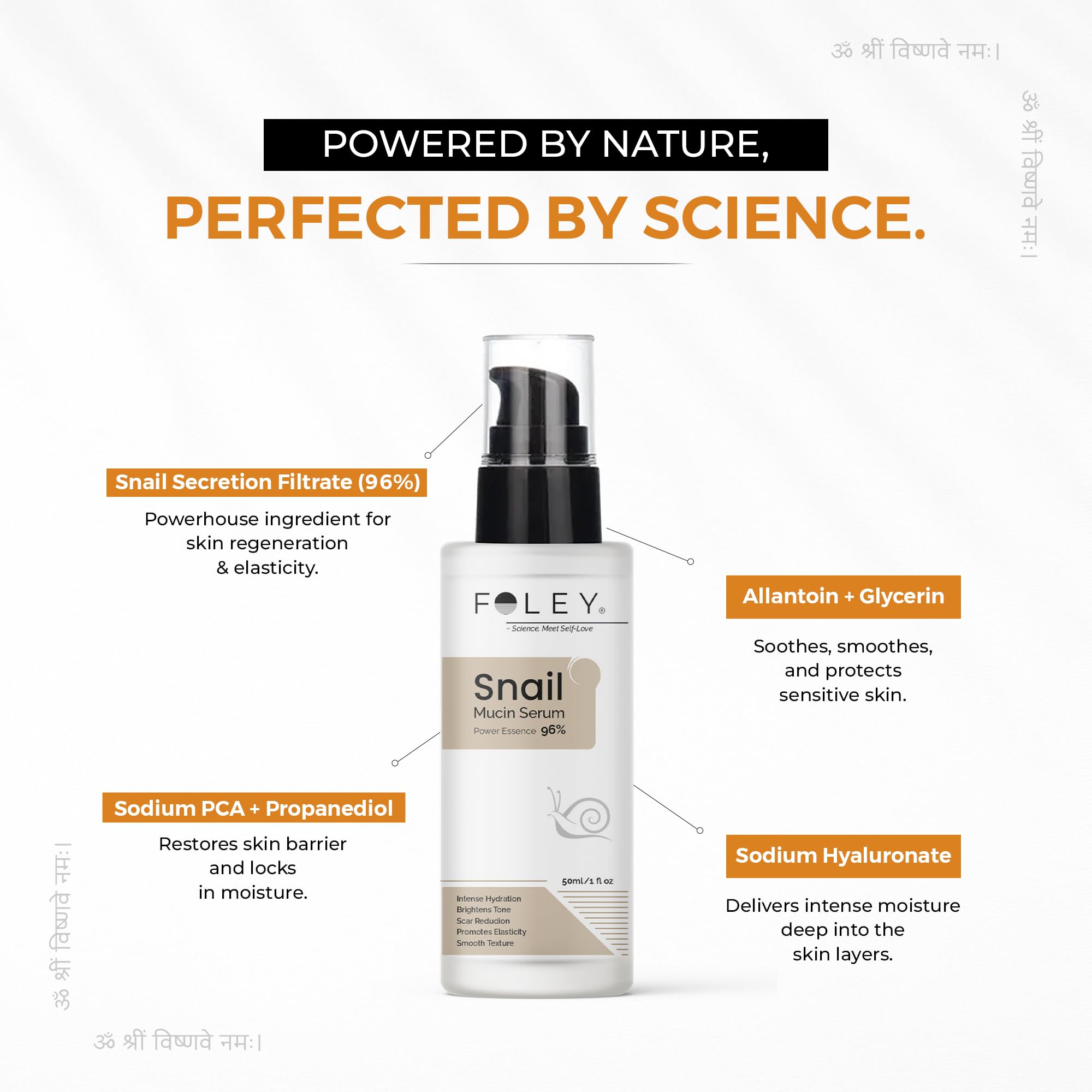 FOLEY Snail Mucin 96% Face Serum 50ml for Dry Skin, Hydrating Korean Serum for Men & Women, Brightens, Firms, Improves Texture, Non-Sticky & Fragrance-Free, Dermatologist-Tested