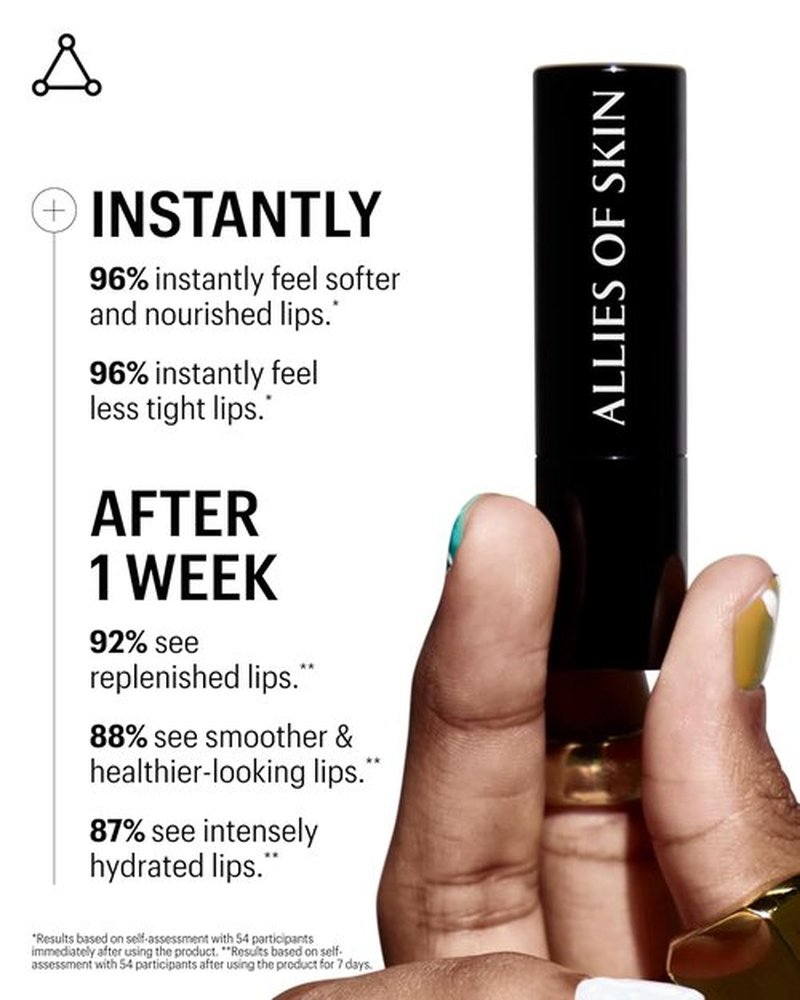 Allies of Skin Peptide & Ceramide Repair Lip Balm - Nourishing Formula with Vitamin C & E, 3.8g/0.13 oz