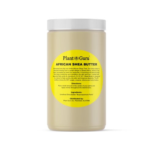 Plant Guru Raw African Shea Butter 32 oz. / 2 lbs. Jar Bulk 100% Pure Natural Unrefined IVORY - Ideal Moisturizer For Dry Skin, Body, Face And Hair Growth. Great For DIY Soap and Lip balm Making.