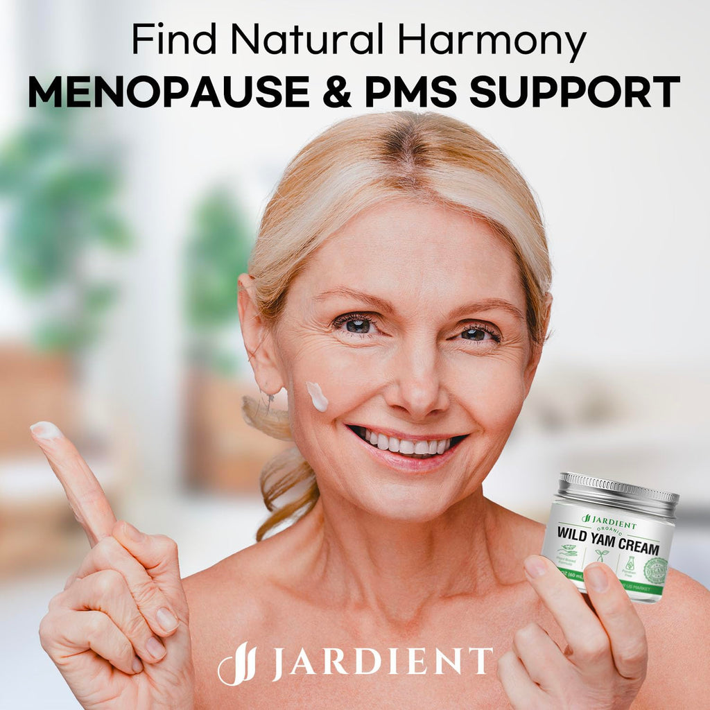 Jardient Wild Yam Cream Hormone Balance: Australia Dr. Barbara O'neill Recommended Organic Formula for Menopause Relief & Menstrual Support Like Hot Flashes Night Sweats