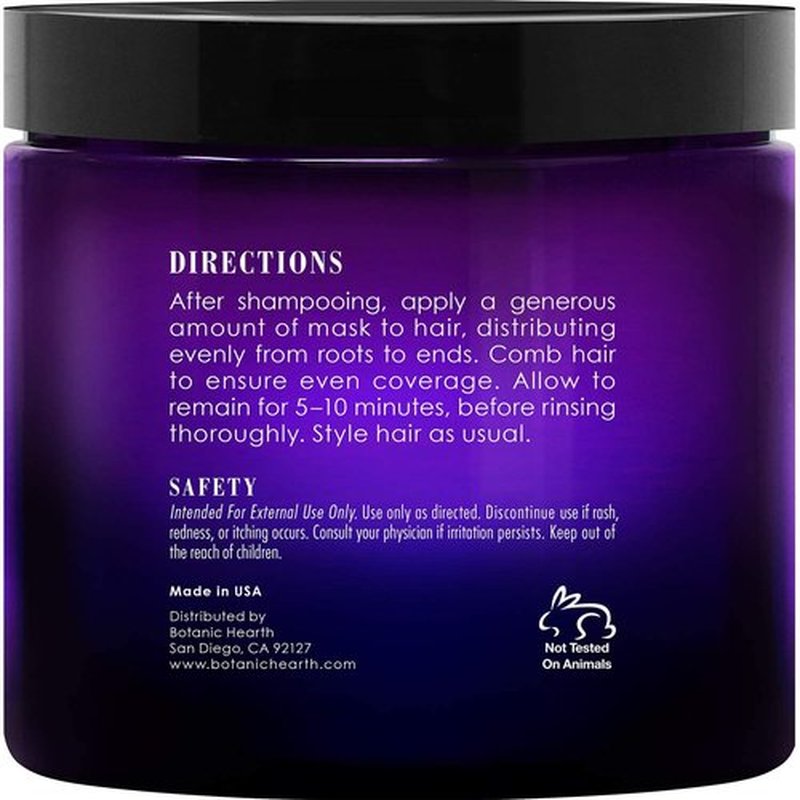 Botanic Hearth Purple Hair Mask - Sulfate & Paraben Free Treatment for Blonde, Silver & Gray Hair | 8 Fl Oz