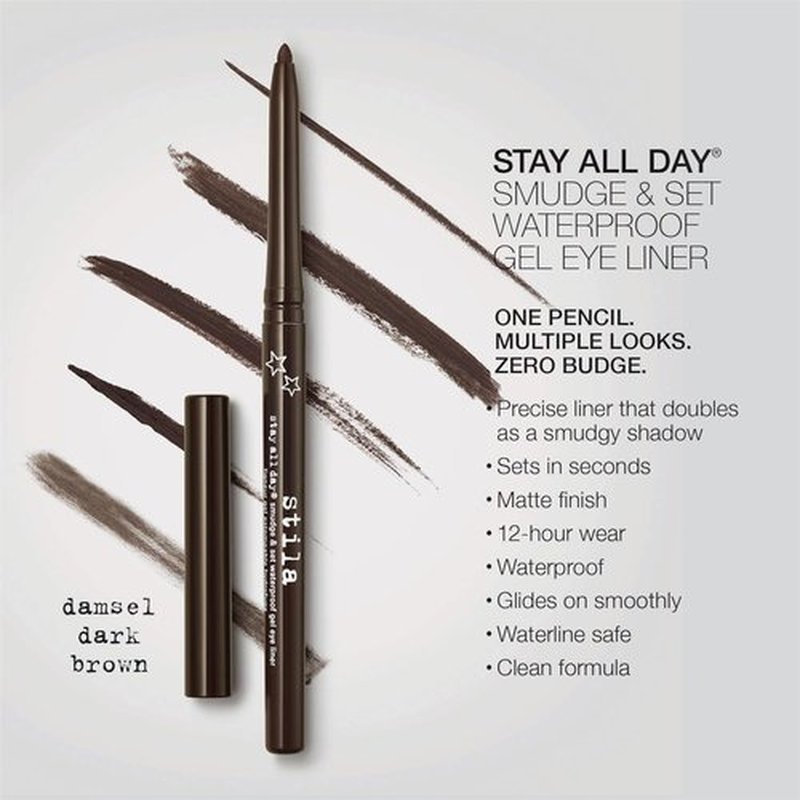 Stila Stay All Day® Waterproof Gel Eyeliner - Long-Wear Pencil for Tightlining & Smoky Eyes | 12-Hour No Budge Formula