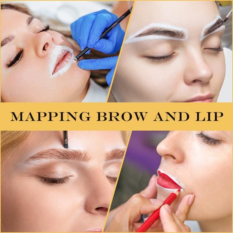 Simpout White Brow Contour Paste, Eyebrow Mapping Paste for Eyebrows Design, Draw or Sketch The Shape, Eyebrow Tinting Tool for Micropigmentation
