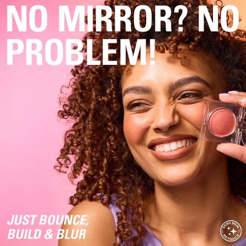 Revolution Beauty London Bouncy Blur Blush - Buildable Vegan Powder Makeup in Light Peachy Pink, 0.19 oz