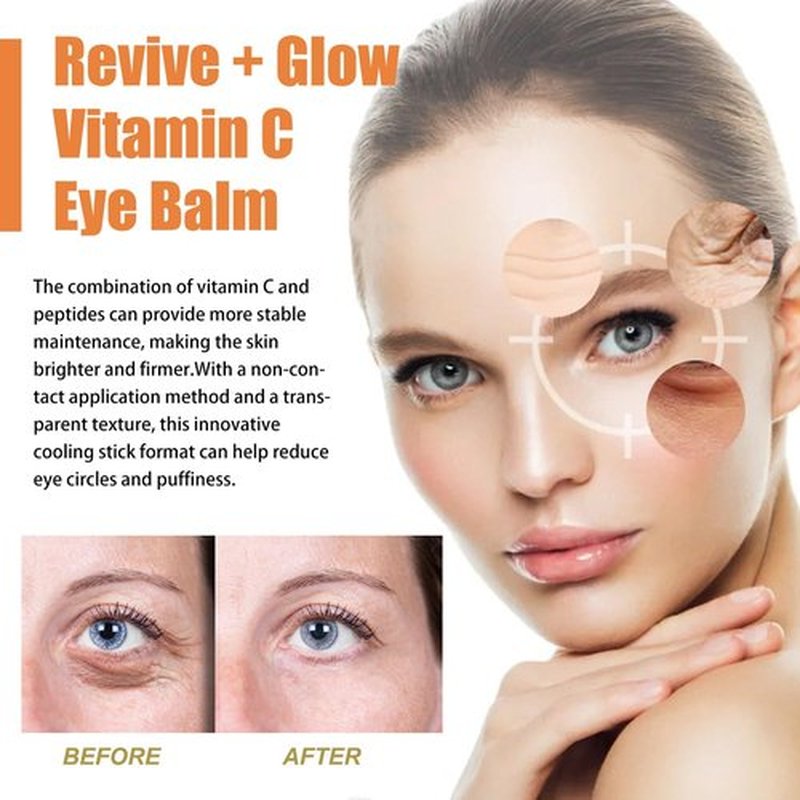 LOYOTICE Vitamin C Eye Balm - Hydrating & Brightening Eye Cream Stick | Reduces Dark Circles & Puffiness