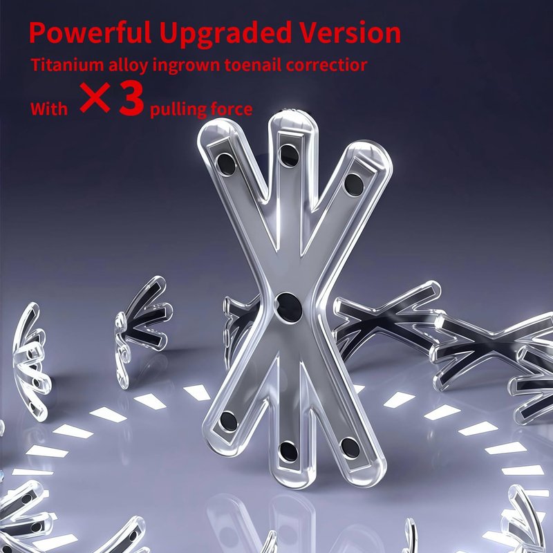 Upgraded Titanium Alloy Ingrown Toenail Corrector with Upgraded 6-Angle Shape,3x Stronger Pull Force,Ingrown Toenail Removal Kit, Ingrown Toenail Treatment for Women and Man (Small Size-6 packs)
