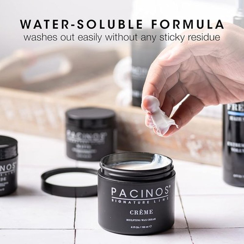 Pacinos Hair Sculpting Wax Cream - Water Soluble Medium Shine for Effortless Styling