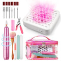 Nail Drill Kit with Dust Collector: Electric Nail File Drill Nails Machine Professional 20000RPM Nail Grinder for Acrylic Gel Removal Manicure Pedicure Tool in Cosmetic Bag Salon Home