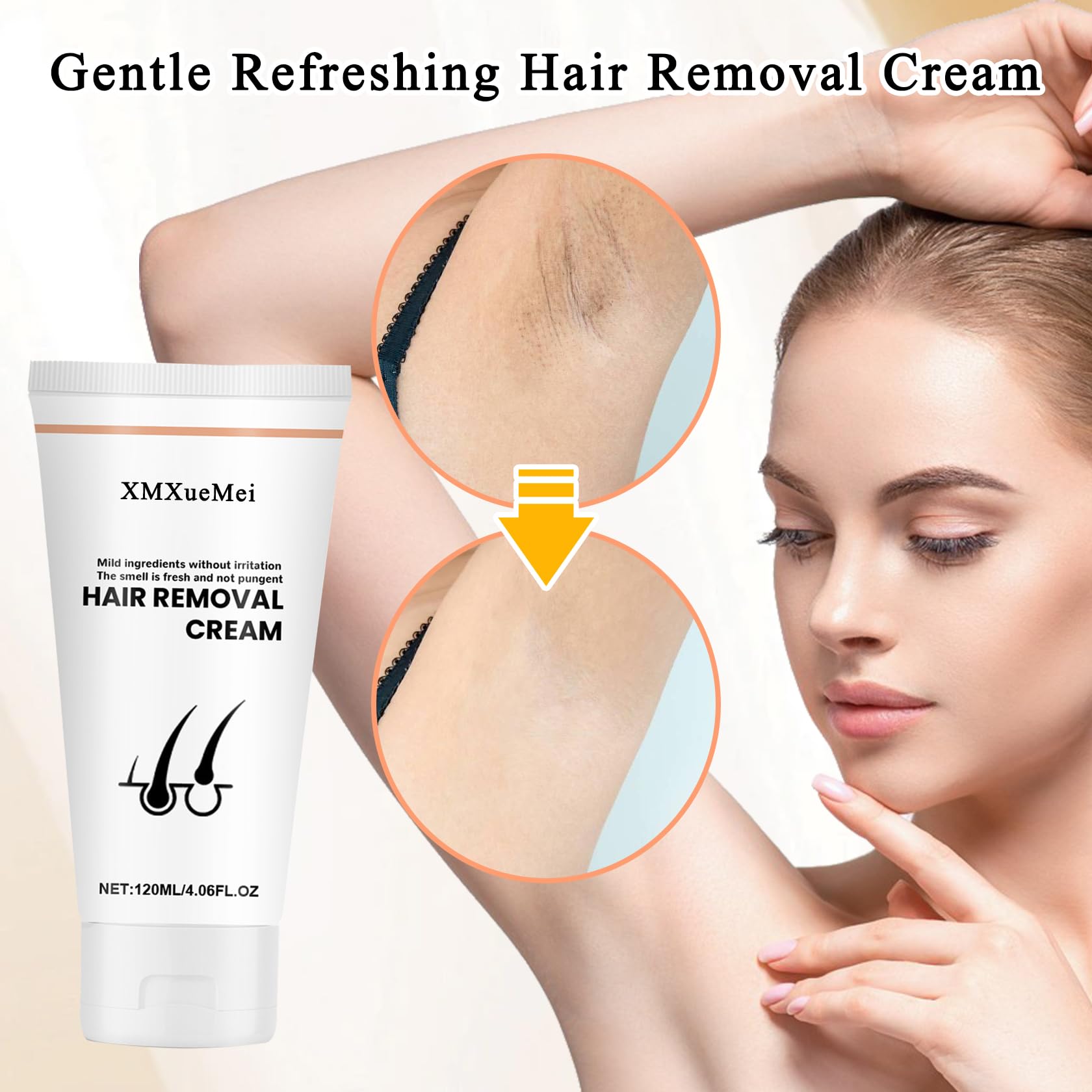 Intimate/Private Hair Removal Cream for Men & Women, Painless Flawless Hair Remover, Moisturizing, Long Lasting, Lightweight At Home Body Depilatory Cream, All Skin Types