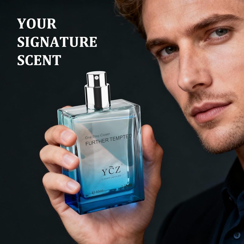 Ycz Men's Blue Wood Shadow Perfume - Long Lasting Eau De Parfum Cologne, 1.7 oz | Perfect Holiday Gift