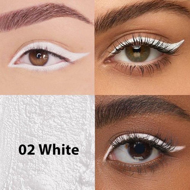 Evpct White Gel Glitter Eyeliner Pencil Set - Waterproof & Smudge-Proof for Women | 1 Piece