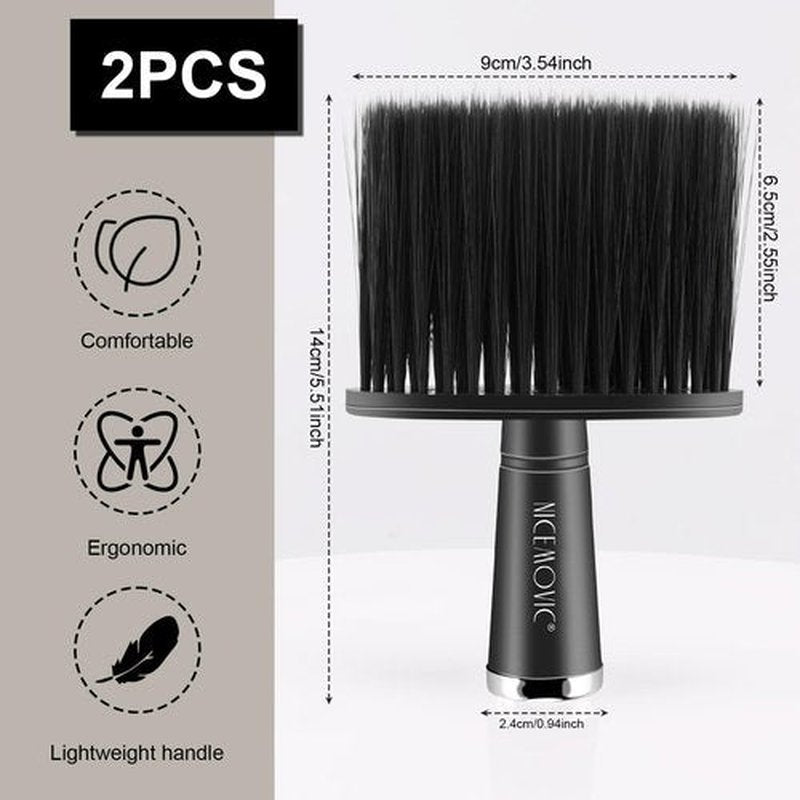 NICEMOVIC 3Pcs Barber Neck Duster, Professional Barber Accessories, Cleaning Supplies, Nylon Brush for Hair Cutting & Styling