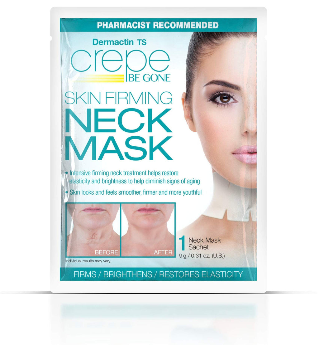 Dermactin-TS Crepe Be Gone Firming Neck and Decollete Cream 3 oz with Three (3) Firming Neck Masks Set