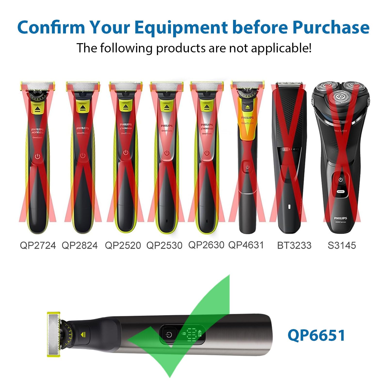 15V for Philips Shaver Charger HQ8505 Cable for Philips Norelco Series 3000,5000,7000,One Blade QP6651 QP6510 QP6520 BT5502 QP6650 QP6620 Beard Trimmer,Electric Razor USB Charging Cord (Black)