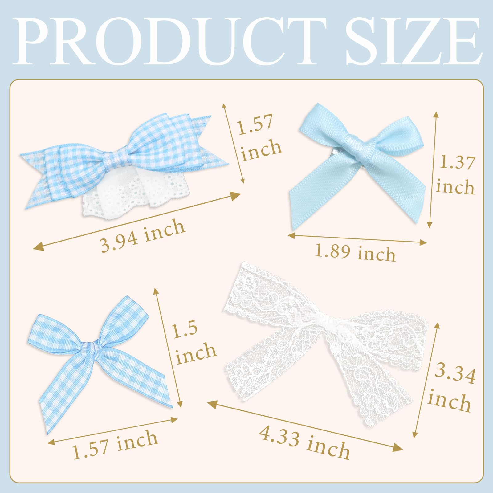 YAEISM 12PCS Blue Bow Hair Clips Cute Gingham Hair Bows 4 Styles Mini Plaid Bows for Hair Coquette Lace Bowknot Ponytail Hair Accessories for Girls Women