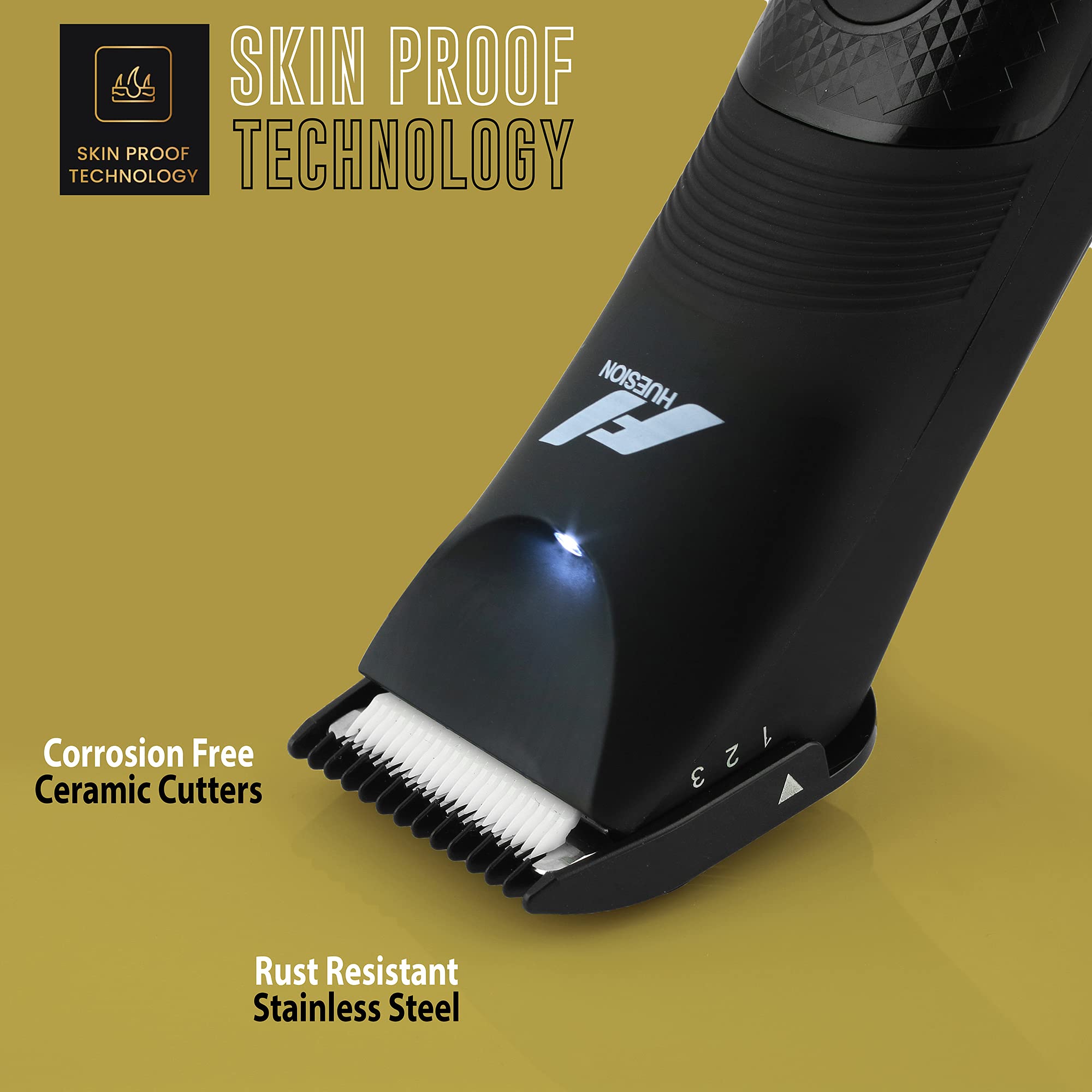 Fhuesion® Manscape Trimmer for Men -IPX7 Waterproof Ball Trimmer w/Light & Ceramic Blade, Body Groomer for Pubic/Body/Groin Grooming, Electric Razor Shavers USB-C Charging, No Nicks, Gifts for Him